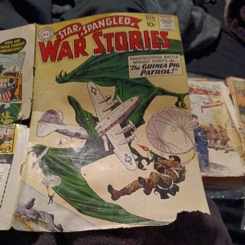 Star Spangled War Stories #95 COVER ONLY!! 1961 DC Comics War That Time Forgot