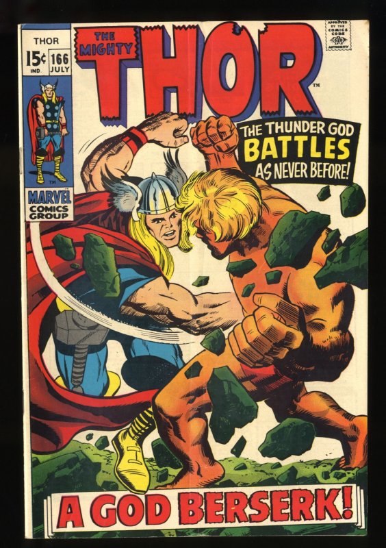 Thor #166 VG+ 4.5 2nd Appearance HIM (Adam Warlock)!