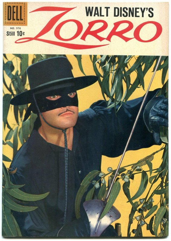 Four Color Comics #976 1958- Zorro-Guy Williams cover- Dell Comic FN/VF