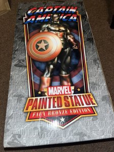 Bowen Designs, Classic Captain America Faux Bronze Full Size Statue, Damaged