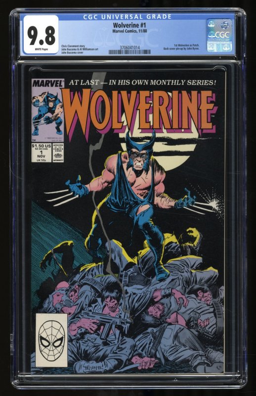 Wolverine (1988) #1 CGC NM/M 9.8 White Pages 1st Appearance of Patch!