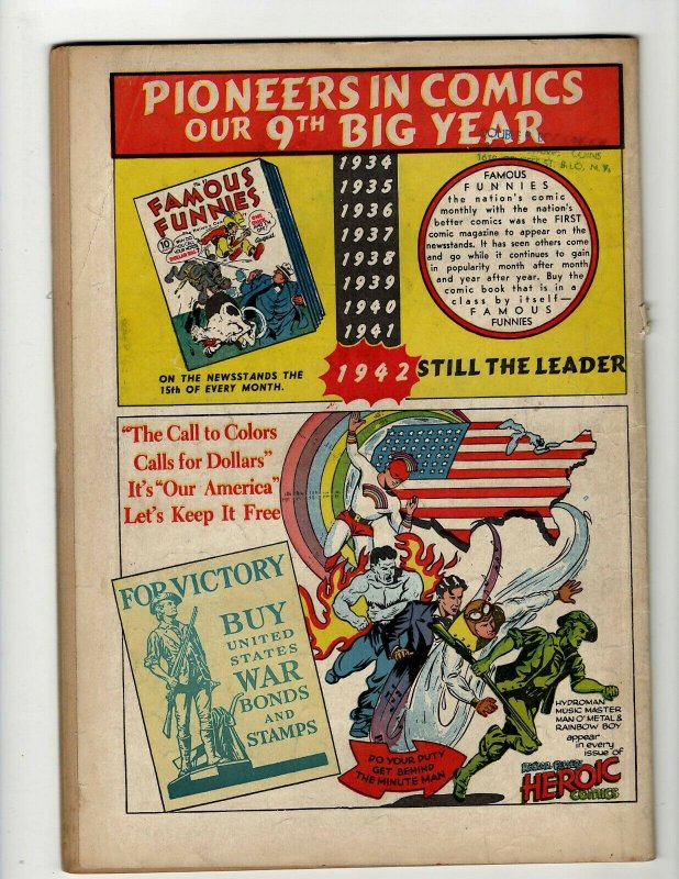 Mickey Finn # 1 VG Golden Age Comic Book 1942 Eastern NE4