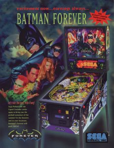 Batman Forever Pinball FLYER Original 1995 NOS Game Art Print Sheet Superheros