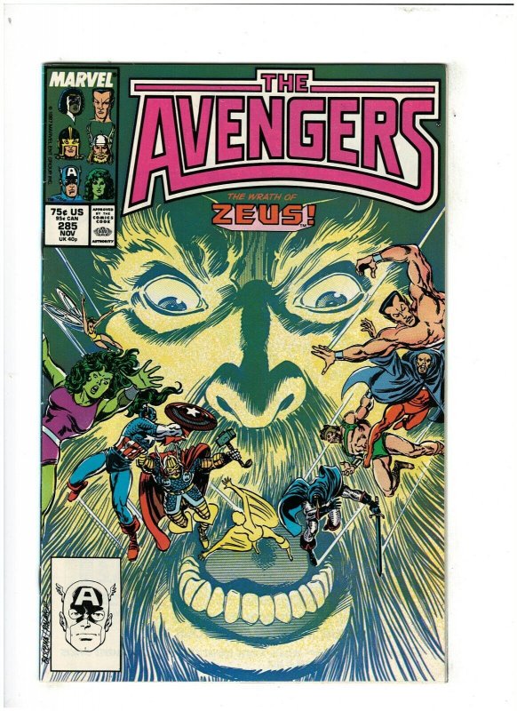 Avengers #285 FN+ 6.5 Marvel Comics 1987 Captain America, Wrath of Zeus 