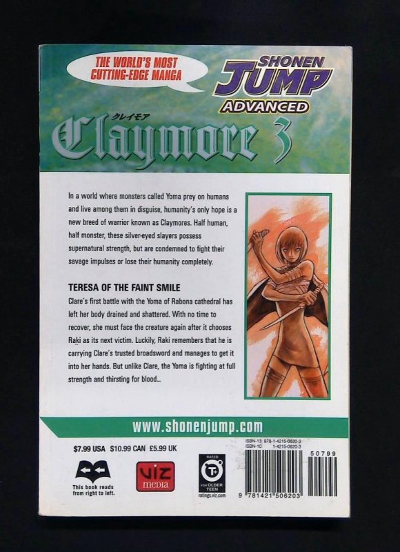 Claymore #3, Shonen Jump Advanced, Viz Media, 2007