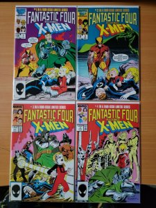 Fantastic Four Versus X-Men 1-4 Complete Set Run! ~ NEAR MINT NM ~ 1986 Marvel