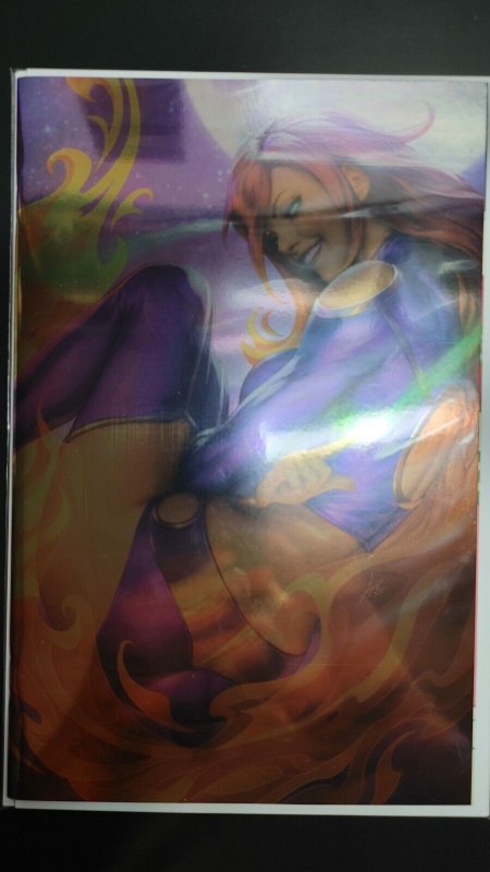 TALES OF THE TITANS #1 (STANLEY ARTGERM LAU STARFIRE FOIL VARIANT) COMIC ~ DC