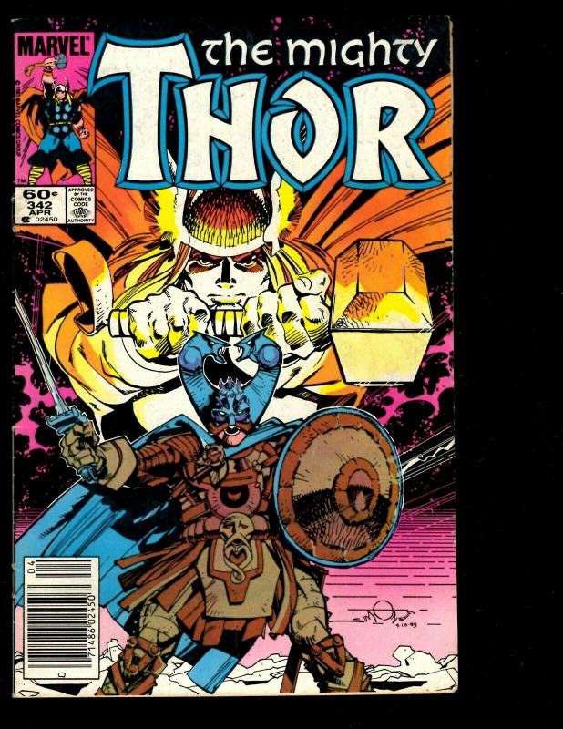 10 Thor Marvel Comics # 340 341 342 343 345 346 347 348 349 350 Spider-Man DS3