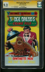 JUDGE DREDD'S CRIME FILE #5-CGC SIGNATURE-GRADED 9.2- DAVE GIBBONS 0181255023