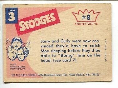 Three Stooges Trading Card #8 1959-Fleer