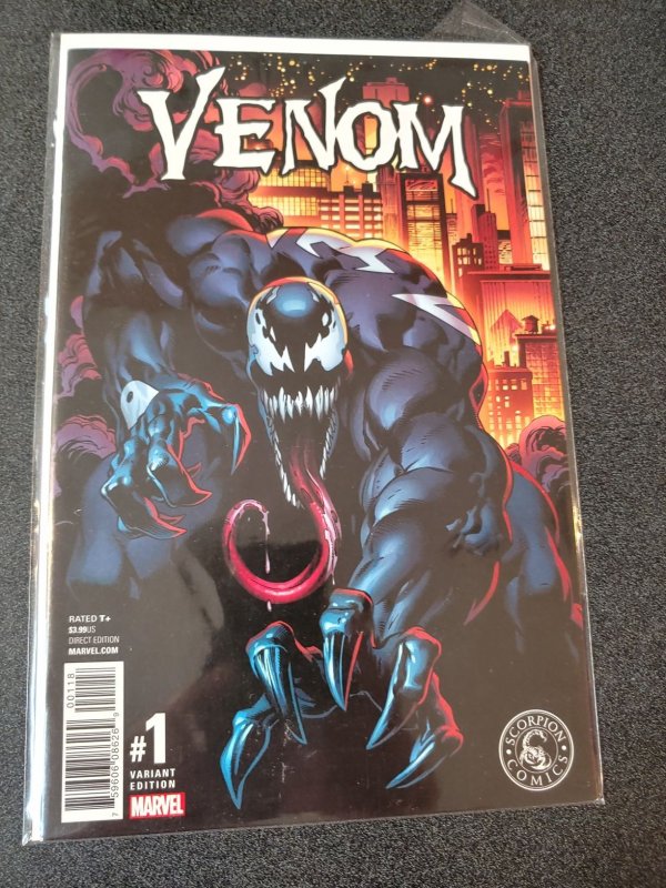 venom #1 scorpion comics variant BAGLEY