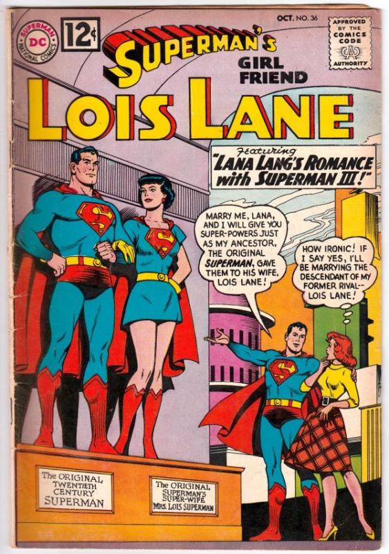 Lois Lane, Superman's Girlfriend  #36 (Oct-62) FN- Mid-Grade Superman, Lois Lane