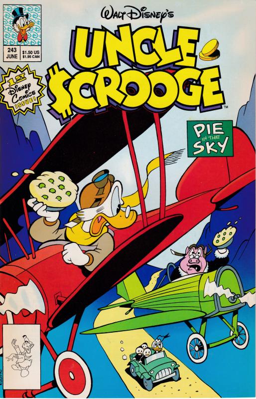 Walt Disney's Uncle Scrooge .June 1990 No.243 Pie in the Sky  F/VF