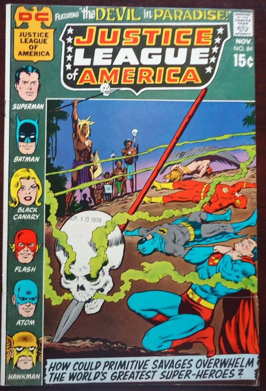 Justice League of America #84  VERY FINE  (DATE STAMPED ON COVER) Cover wear