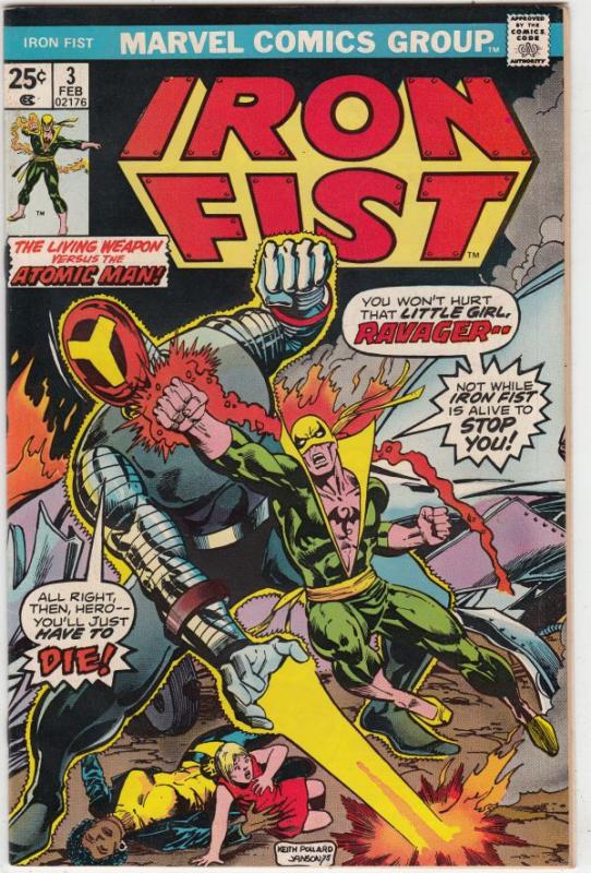 Iron Fist #3 (Feb-76) NM Super-High-Grade Iron Fist