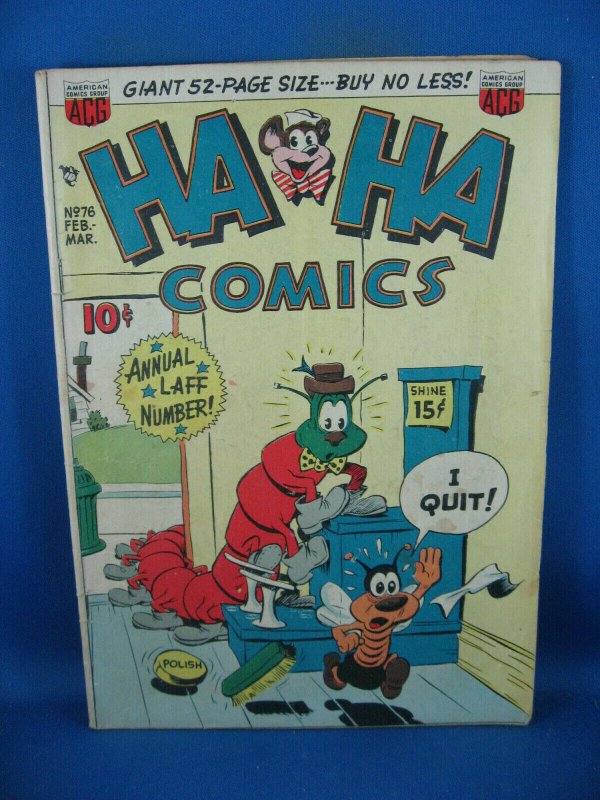 HA HA COMICS 76 G VG 1950 ACG