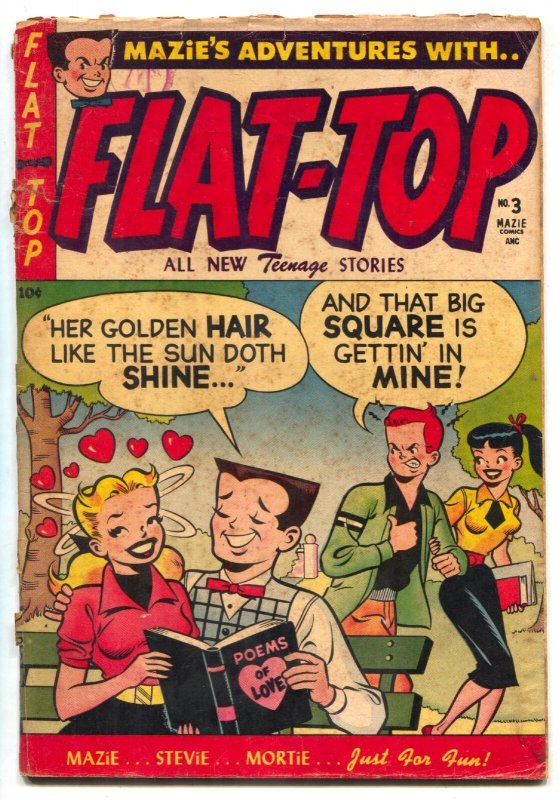 Flat-Top #3 1954- Golden Age humor FAIR