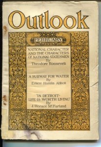 Outlook 1/23/1909-Teddy Roosevelt article-cover says Feb-FR