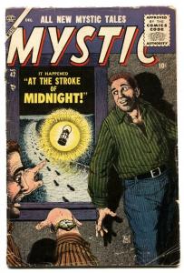 Mystic #42 1955-Atlas-Bill Benulis-horror-sci fi-atomic explosion-VG