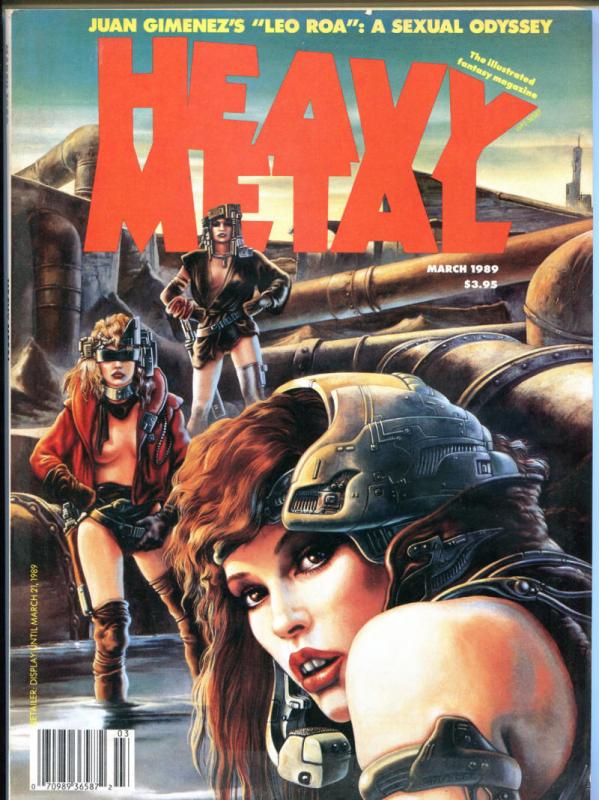 HEAVY METAL March May July 1989, Prado, Beroy, Olivia, 3 issues in all