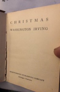 Old Christmas by Washington Irving, 1910? Stocking stuffer?