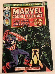 Marvel Double Feature #6 : 10/74 VG/FN; Iron Man, Captain America, Jack Kirby