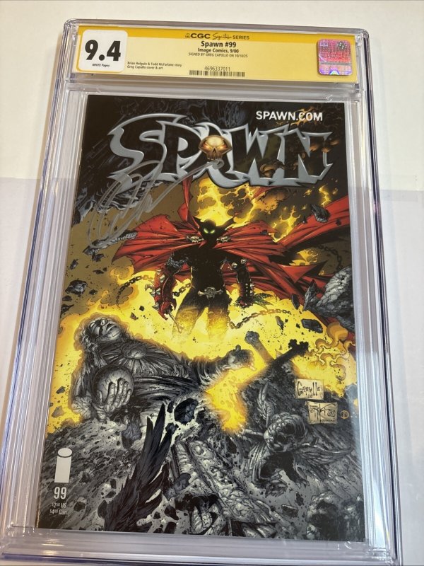 Spawn (2000) # 99 (CGC 9.4 SS) Signed Greg Capullo * Image Comics