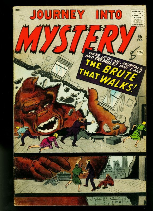 Journey Into Mystery #65 1961- horror- Ditko- Kirby- VG 