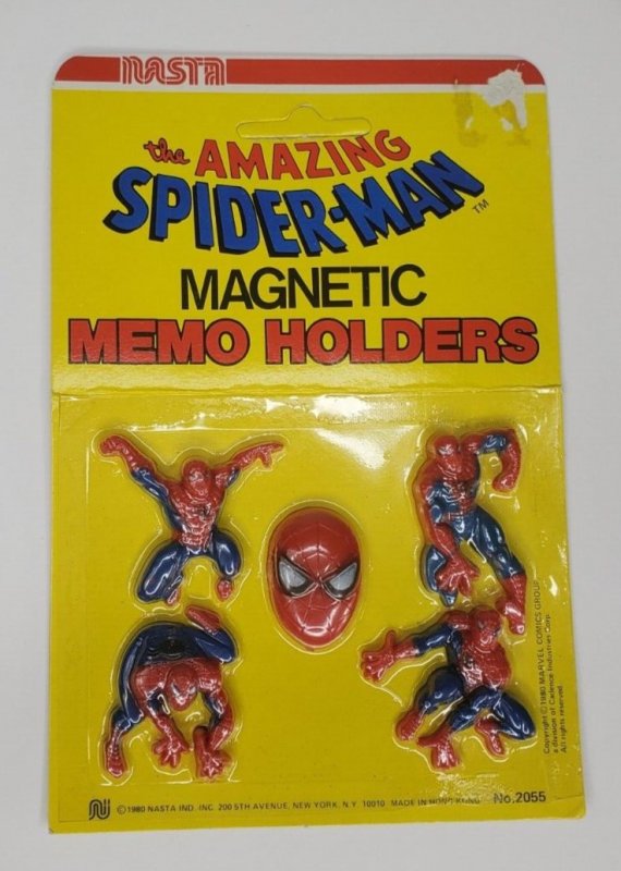 Vintage Spider Man Magnetic Memo Holder NM  1980 Unpunched 