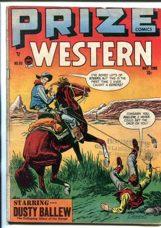 PRIZE COMICS WESTERN #69-1948-LAZO KID-DUSTY BALLEW-DICK BRIEFER-vg