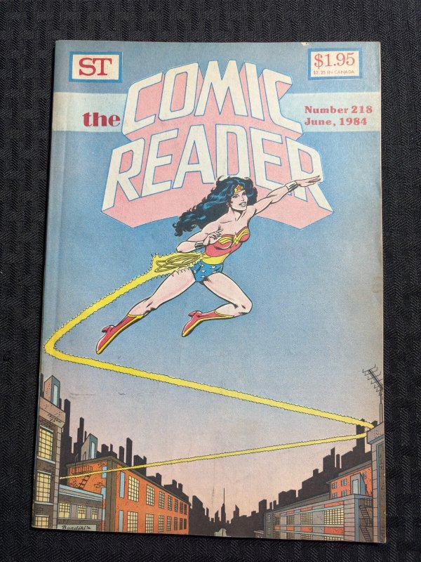 1984 THE COMIC READER Fanzine Magazine #218 FN 6.0 Wonder Woman Cover