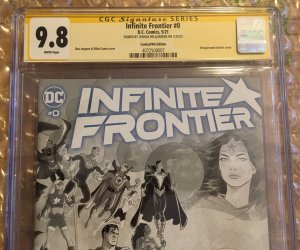 1ST MANY CHARACTER Infinite Frontier #0 RARE B&W ComicsPro Variant CGC 9.8 NM+/M