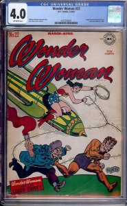 Wonder Woman #22 (DC, 1947) CGC 4.0