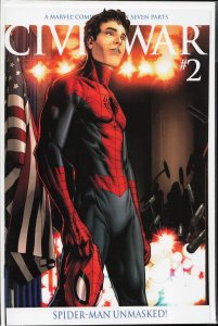 Civil War #2 Second Print Cover (2006) Captain America