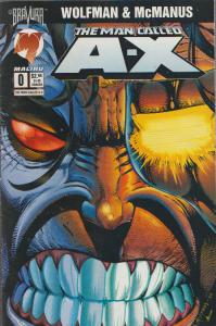 SALE! -  THE MAN CALLED A-X #0 - MALIBU COMICS - BAGGED & BOARDED