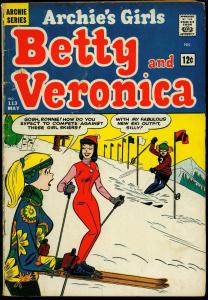 Archie's Girls Betty And Veronica #113 1965- Skiing cover- Monster ball G