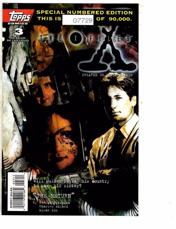 Lot Of 9 X-Files Topps Comic Books # 0 1 (2) 2 3 5 6 7 8 Fox TV Show J206