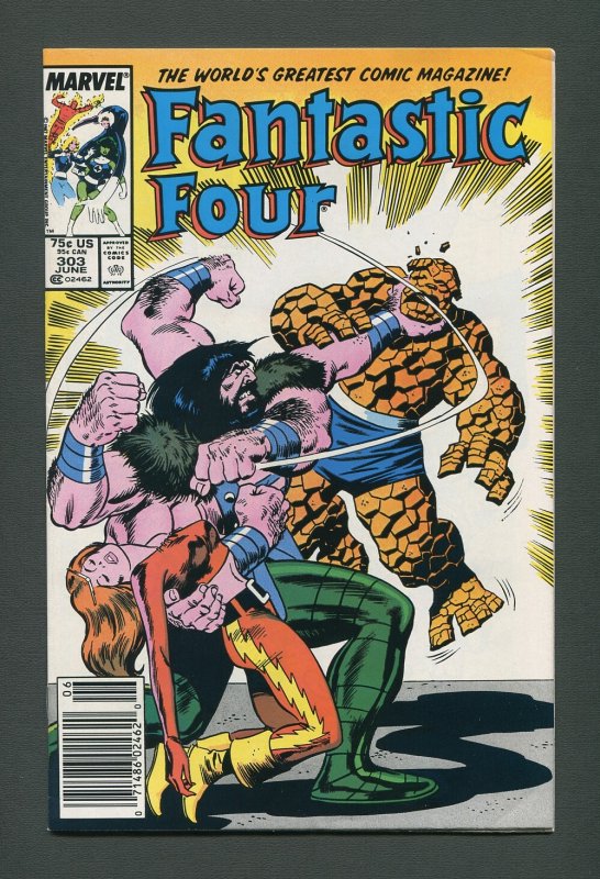 Fantastic Four #303  / 7.5 VFN- / Newsstand /  June 1987