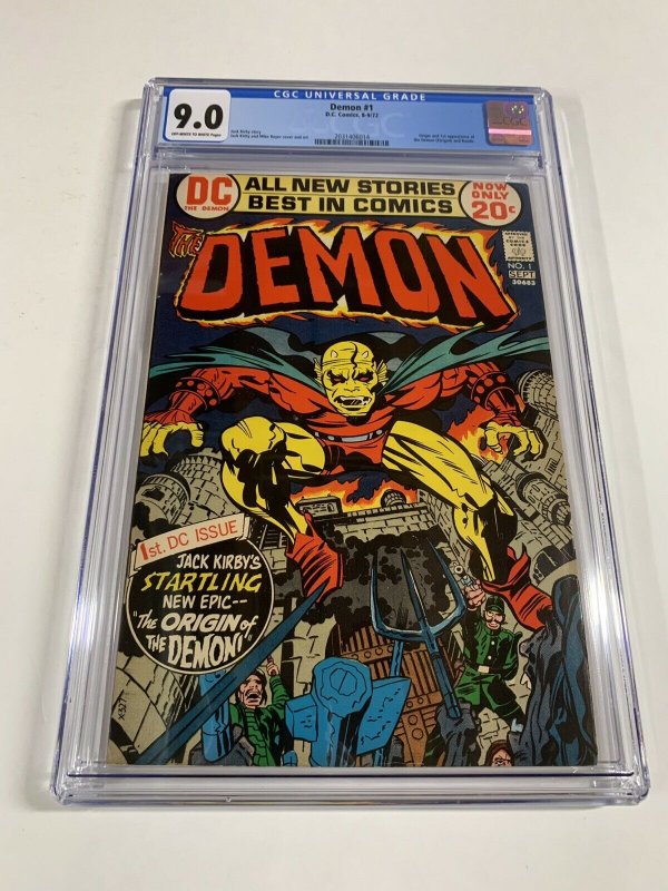 Demon 1 Cgc 9.0 Ow/w Pages Dc Comics Bronze Age Jack Kirby 2031406014