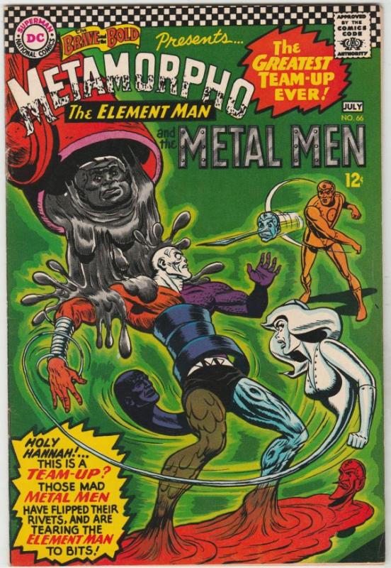 Brave and the Bold, The #66 (Jul-66) VF- High-Grade Metamorpho, Metal Men (Ti...