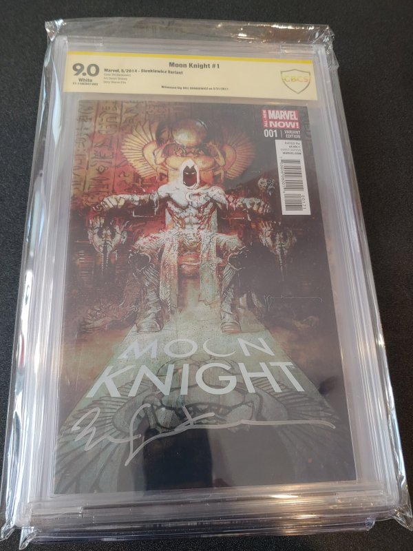 MOON KNIGHT #1 CBCS SIGNATURE SERIES SIGNED BY BILL SIENKIEWICZ SCARCE VARIANT