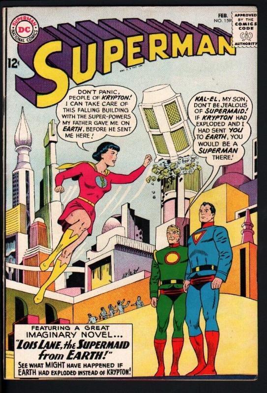 SUPERMAN #159-1953-HIGH GRADE-LOIS LANE SUPERMAID-HIGH GRADE