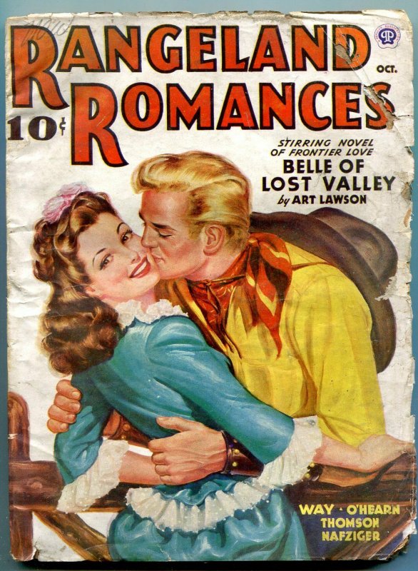 Rangeland Romances Pulp October 1943- Art Lawson- Western G