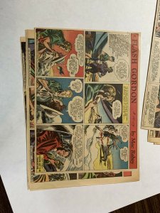 Flash Gordon’s 1954 Tabloid Color Newspaper Sundays Lot Of 8