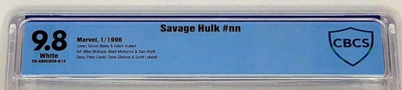 Savage Hulk #1 Marvel 1996 CBCS 9.8 One-Shot Equals Top CGC Grade