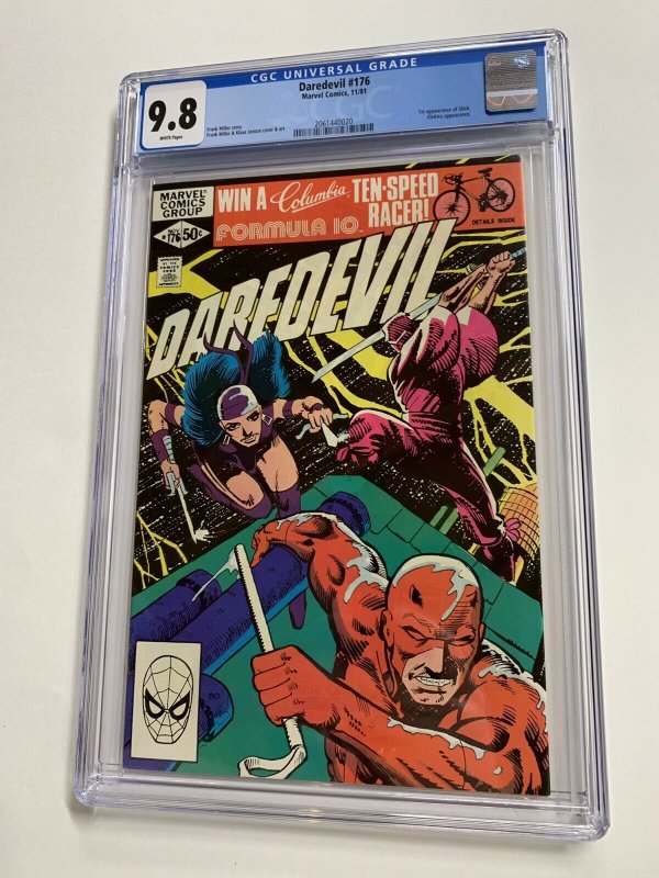 Daredevil 176 Cgc 9.8 White Pages Marvel Frank Miller 1st Stick 2061440020