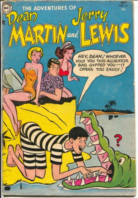 Adventures of Dean Martin & Jerry Lewis #16 1954-DC-crude spicy humor-G