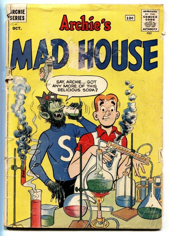 ARCHIE'S MAD HOUSE #15 comic book 1961-JUGHEAD HORROR COVER-bargain