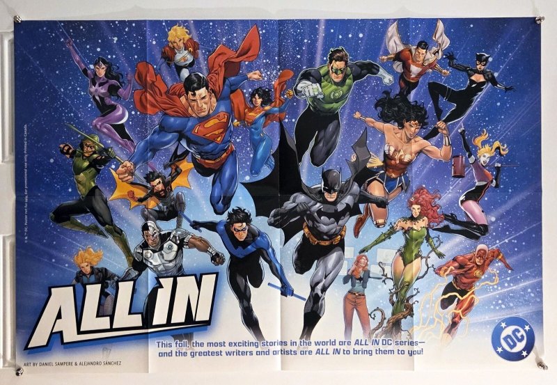 DC All In Folded Promo Poster by Daniel Sampere 24x36 (2025) New [FP739]