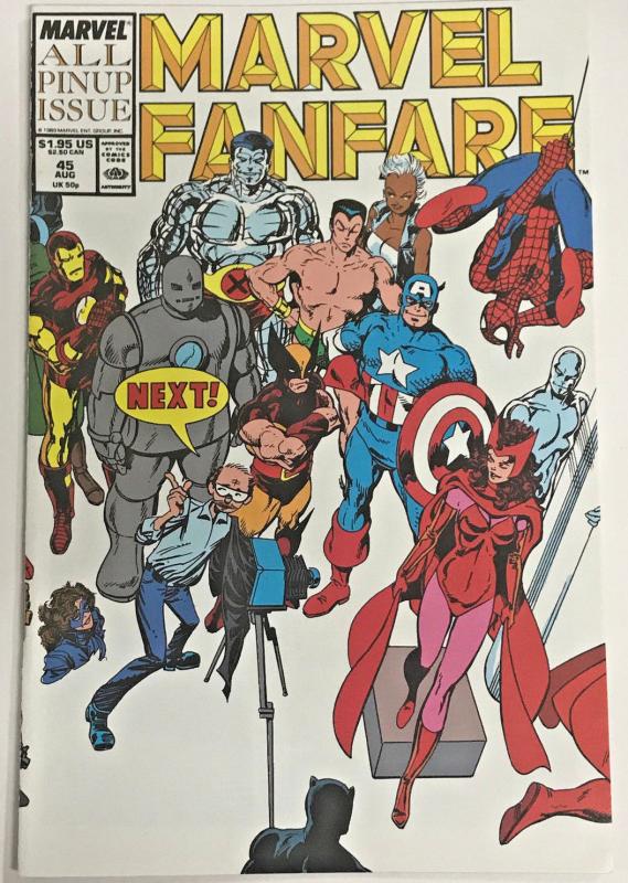 MARVEL FANFARE#45 VF/NM 1989 HTF PIN UP ISSUE MARVEL COMICS